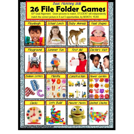 Autism File Folder Activities Matching and Visual Discrimination Skills